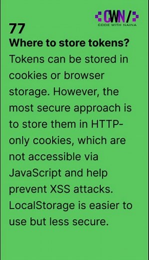 Where to store tokens?