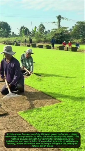 Harvesting Fresh Green Turf Grass#TurfGrassHarvesting 🌱🚜✨#shortsfeed #shorts