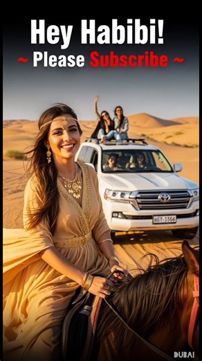 🌴 Arab Desert Beauty on Horse Ride – A Cinematic Moment!