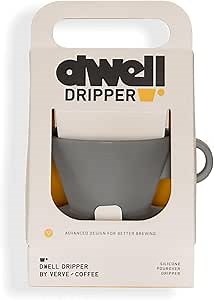 Verve Dwell Dripper Pour Over Coffee Maker Set, Non-Electric Coffee Dripper, Manual Brew Maker (Grey)