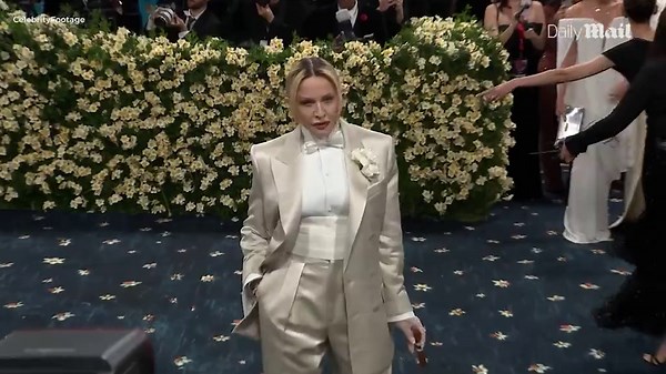 Madonna stylishly suits up attending the 2025 Met Gala