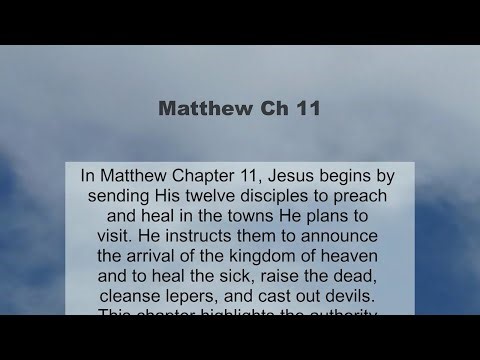 Matthew Chapter 11 summary and read together