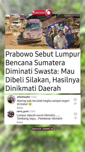 Masih edisi selamat tahun baru 2021 #prabowosubianto #sumatera #lumpur #bencanaalam #shorts