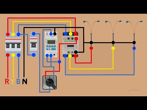 automatic ON OFF street light in digital timer wiring diagram