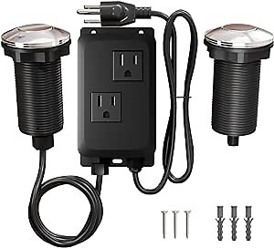 Garbage Disposal Air Switch Kit, Kitchen Sink Top CounterTop Food Waste Disposer Air Switch with Two Long Push Button, for Granite Marble Quartz Counter, Polished Stainless Steel, Dual Outlet - Amazon.com