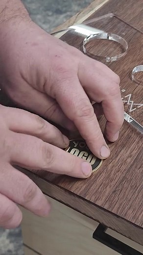 Inlay Brass Medallions - Makers Mark - Inlay Brass W/ Template - Woodworkers - Custom Maker Tag - Challenge Coin - Medallion Maker Branding - Etsy