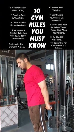 Top 10 Gym Rules You Must Know ✅#gym#fitness#motivation #gymrules #inpiration #fyp #trending #shorts
