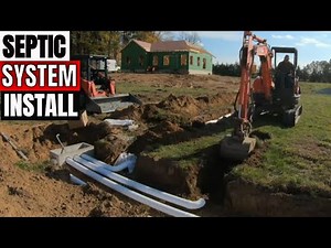 Installing Conventional Septic System leach field in sand with Kubota equipment on new homestead DIY