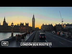London at Its Most Beautiful! Golden Hour Bus Ride with Big Ben Views from the Upper Deck | Bus 139