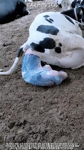 어미 소가 송아지를 만나는 순간 #farming #farmlife #livestock #birth #cattle