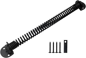 Amazon.com: Qlvily 14" Gate Spring, Gate Hardware, Self Closing Outdoor Door Spring, Automatic Gate Closure Hardware, for Wooden and Vinyl Fence, Screws Include, Black : Tools & Home Improvement