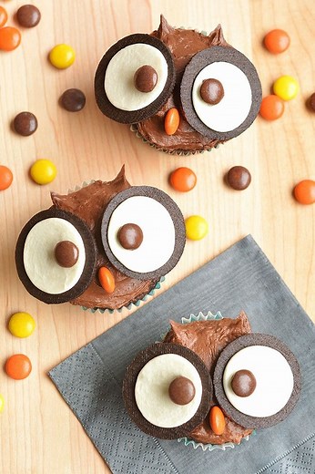 12K views · 123 reactions | OWL CUPCAKES - adorable! Instructions >> https://onelittleproject.com/owl-cupcakes/ | One Little Project | Facebook