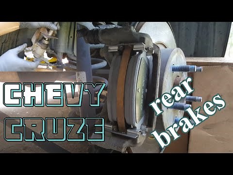 How to replace the rear brake pads disc brakes on Chevy Cruze 2011-2016