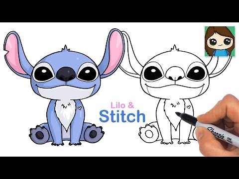 How to Draw Stitch 🌺 Lilo & Stitch Movie