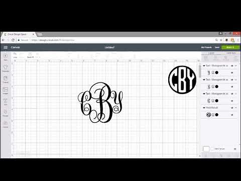 How to create a monogram in Cricut Design Space font