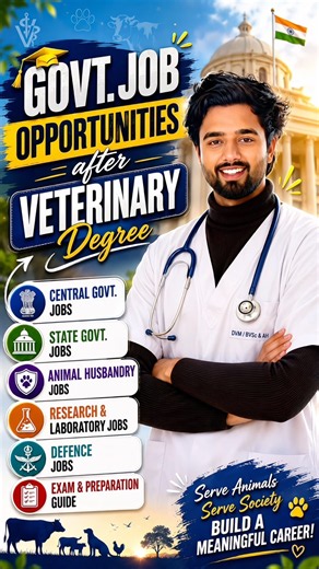 Govt. Job after Veterinary Degree#VeterinaryJobs#BVSc#GovernmentJobs#VeterinaryDoctor#CareerGuidance