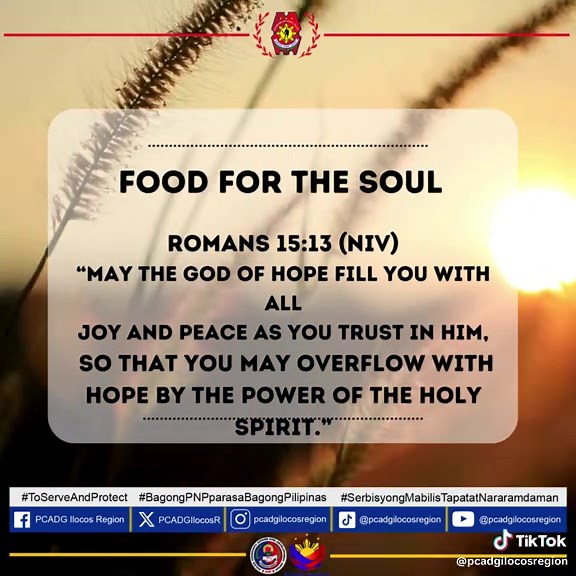 Food for the soul #SerbisyongMabilisTapatAtNararamdaman #BagongPNPSaBagongPilipinas #PCADGIlocosRegion DISCLAIMER: CTTO of the photos, videos, and optics. No copyright infringement.