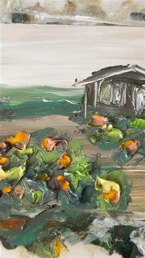 Mini Painting of Scottish Cottage in Autumn Garden – Collectible Art | Shop on eBay