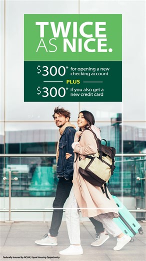 Earn up to $600 in spending or travel money, when you open a checking account and credit card with HVCU! Learn how today. | Hudson Valley Credit Union