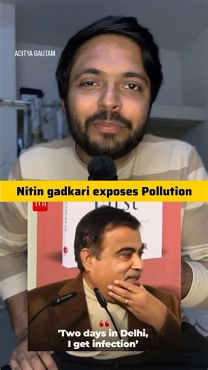 Nitin Gadkari shows Why you should buy a Air purifier #shortsfeed #pollution #delhi