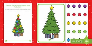 Christmas Tree Decorations Counting Game
