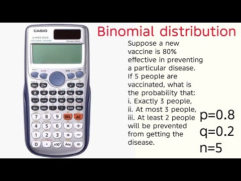Binomial distribution using a Casio calculator. ‪@SirOpticsOrganicChemistryTutor‬