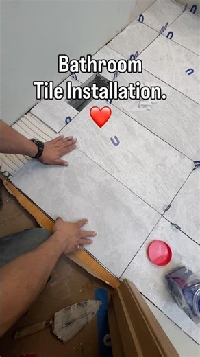 How to Tile Your Bathroom Like a Pro😉 #shorts #diy