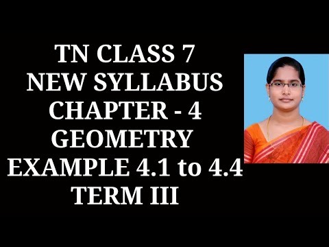 7th Maths T-3 Ch-4 Geometry | Example-4.1 to 4.4 | Samacheer One plus One channel