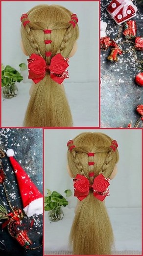 This holiday hairstyle is perfect for spreading Christmas cheer. ❤️🎀 #fblifestyle✨ | Gabbi Stylestar