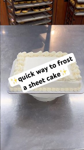 Quick way to frost a sheet cake! #cake #cakedecorating #shortvideo #cakeshorts #shorts #tutorial