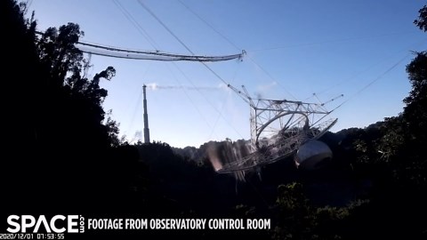 Arecibo Observatory Destruction Captured By Drone And Control Room