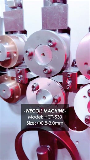 3.0mm compression spring machine with Camera length gauge. WECOIL HCT-530, 5 axis coiling machine.