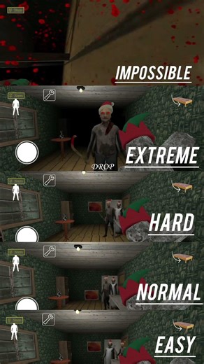 I CHECKED ALL MODE IN GRANNY EASY VS IMPOSIBLE 💀 #shorts #granny