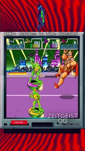 TMNT Turtles in Time (1991) Level 8 Neon Night Riders