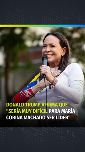 Radio Ñanduti on Instagram: "Donald Trump afirma que "sería muy difícil para María Corina Machado ser líder" 🗣️"Es una mujer gentil pero no tiene respeto dentro del país", sostuvo el presidente de Estados Unidos sobre la ganadora del premio Nobel de la Paz. #Ñanduti"
