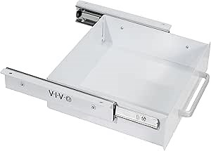 VIVO 13 inch Under Desk Slide Out Storage Organizer, Pull Handle Drawer, White, DESK-DR1H-W