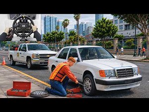 GTA 5 - Let's Go to Work as a Roadside Assistance Mechanic | Steering Wheel Gameplay