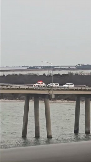 Truck goes over Chesapeake Bay Bridge-Tunnel