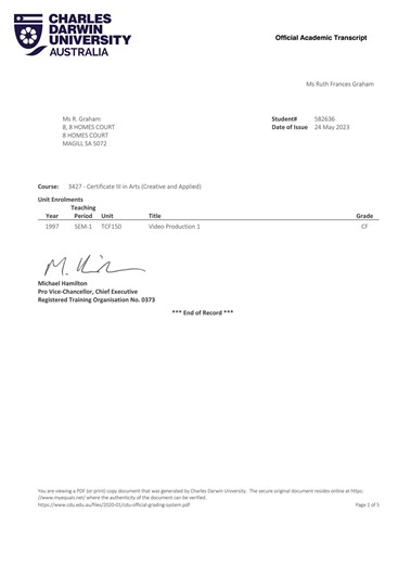 My publications - Official Academic Transcript - Page 1 - Created with Publitas.com