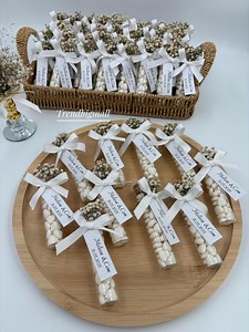 Personalized Wedding Candy Favors, Glass Tube, Ribbon - Etsy