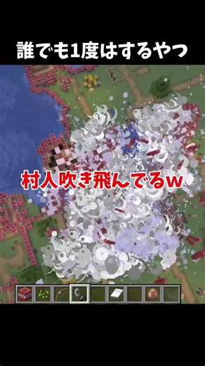 TNTで村を全部吹き飛ばしてみた！ #minecraft #shorts