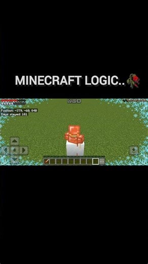MINECRAFT LOGIC..🥀 #minecraft #shortsfeed #disyt