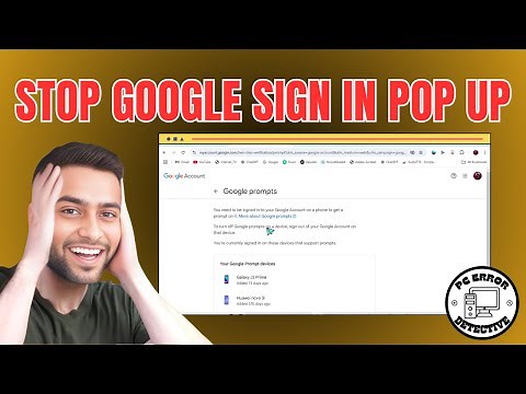 How to Stop Google Sign in Pop Up