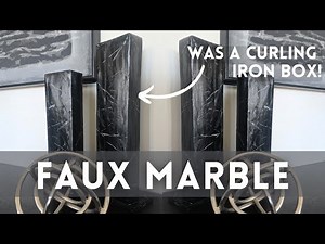 Easiest Faux Marble Paint Technique | Making Decor From Boxes | High End Upcycling Home Accents