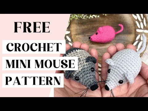 NO-SEW crochet mini mouse pattern, FREE & EASY crochet mouse pattern, Amigurumi mouse pattern