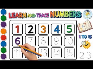Learn and Trace Numbers 1 to 15 for Kids | Number Tracing Practice| Counting 1–15 |Little Mango Kids