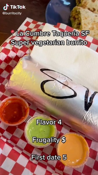 La Cumbre Taqueria SF in Mission #burrito #burritotok #sanfrancisco #taqueria