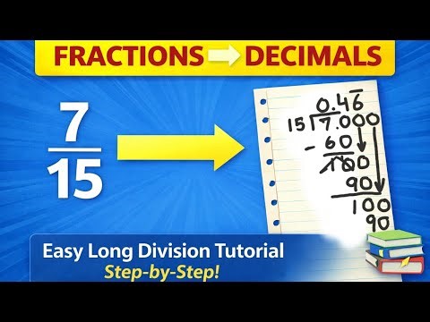 How to Convert Fractions to Decimals (Step-by-Step Long Division Tutorial)
