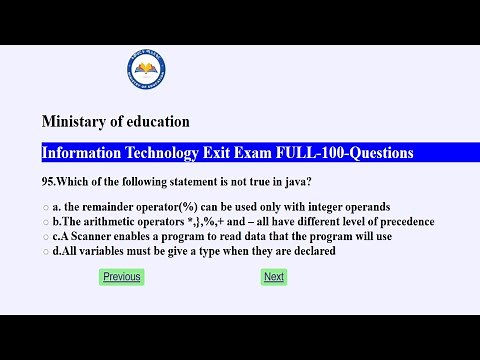 information technology Exit exam