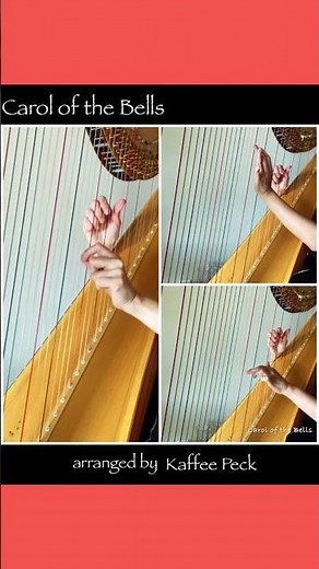 Carol of the Bells – Trio for Three Harps 🎶 #shorts